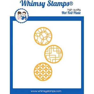 Whimsy Stamps Deb Davis Hotfoil Stamps - Medallions Modern